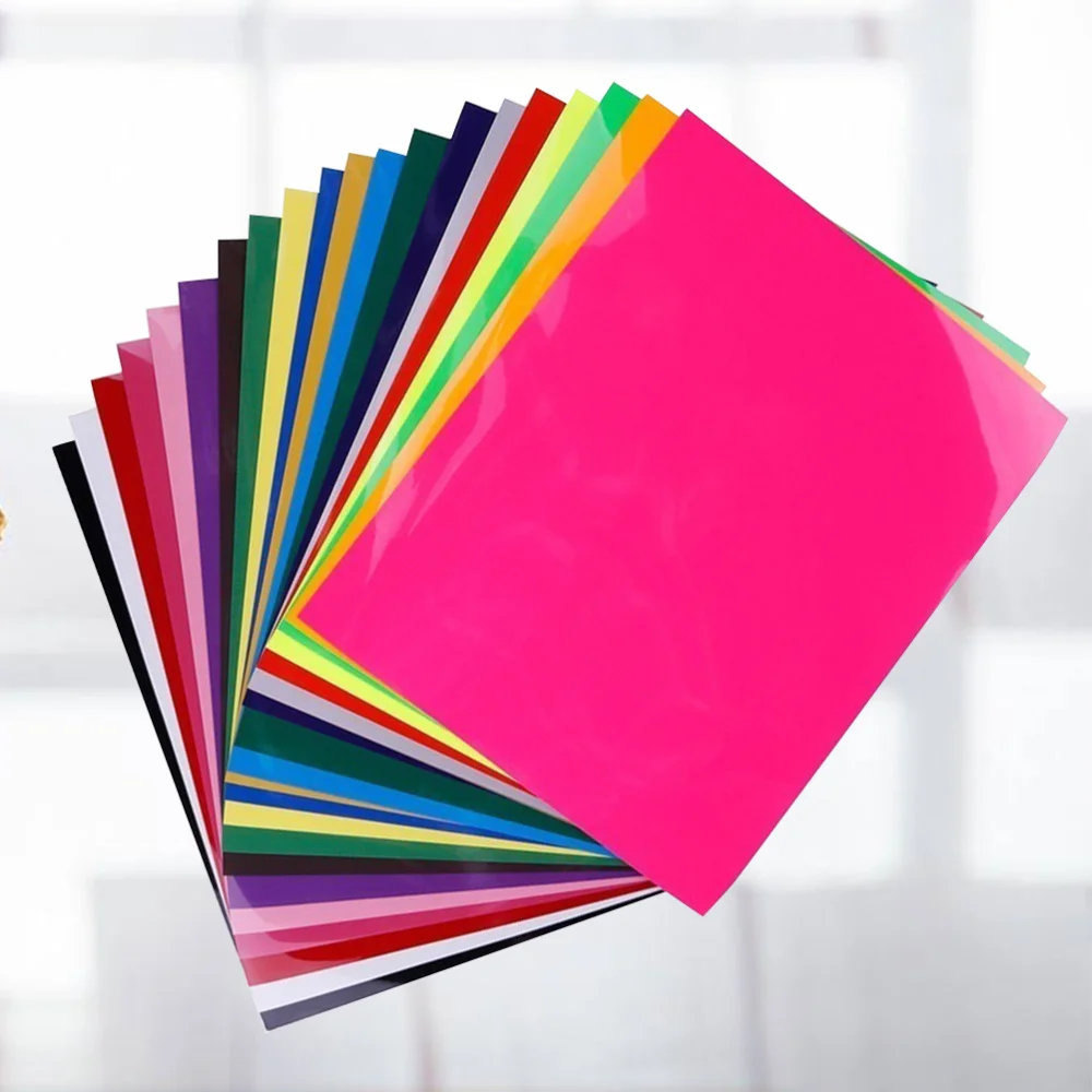 

8PCS Random Color DIY Heat Transfer Film Set Beautiful Decor Heat Transfer Film for T-Shirts Bag Fabrics