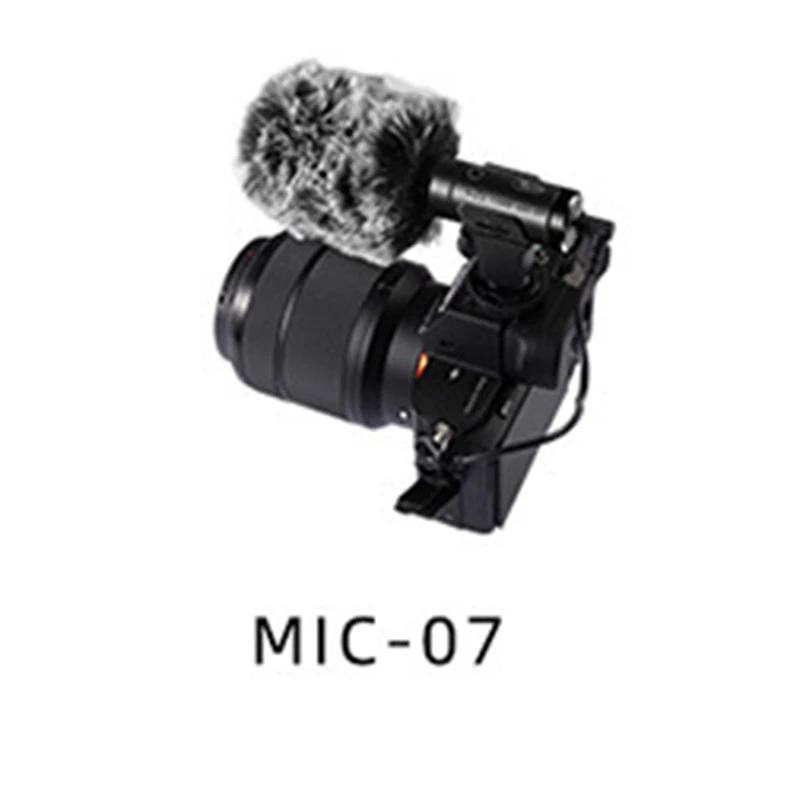 MIC-07 MAMEN U-Grip Pro тройное крепление башмака видео стабилизатор ручка Видео Ручка камера/телефон микрофон Запись микрофон петличный микрофон - Цвет: MIC-07