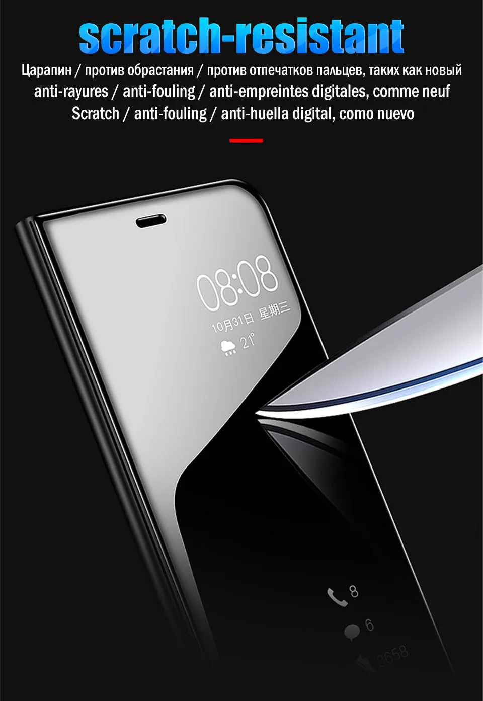Чехол-книжка на подставке зеркальный чехол для samsung Galaxy S8 S9 S10 S7 край A7 A6 A8 A9 J8 J4 J6 плюс A5 A3 A30 A20 A10 M10 M20 сумка