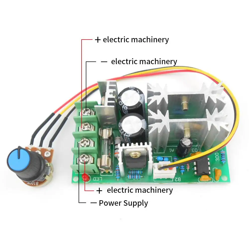 Hot Sale DC Motor Speed Controller 12/24/36/48V High Power Drive Module PWM Universal Governor | Инструменты