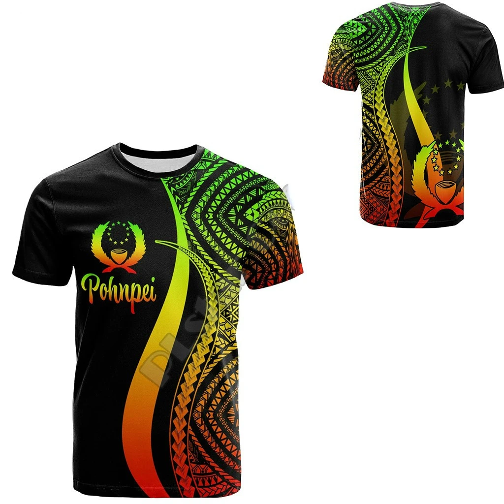 

Men's Women's 3D Oversized T-shirt Tribal Island Retro Tattoo Streetwear Polynesian Culture American Silver Harajuku Summer