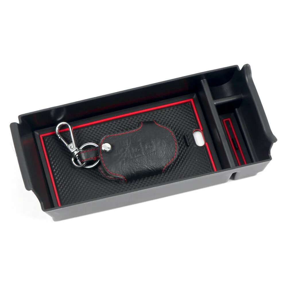 

Matte Black Armrest Tray Storage Box ABS Plastic CLA GLA Center Console
