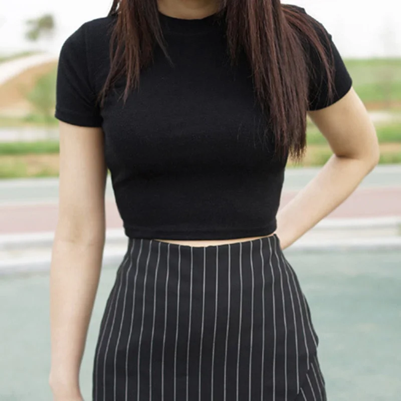 Лидер продаж женские повседневные футболки с коротким рукавом модные однотонные