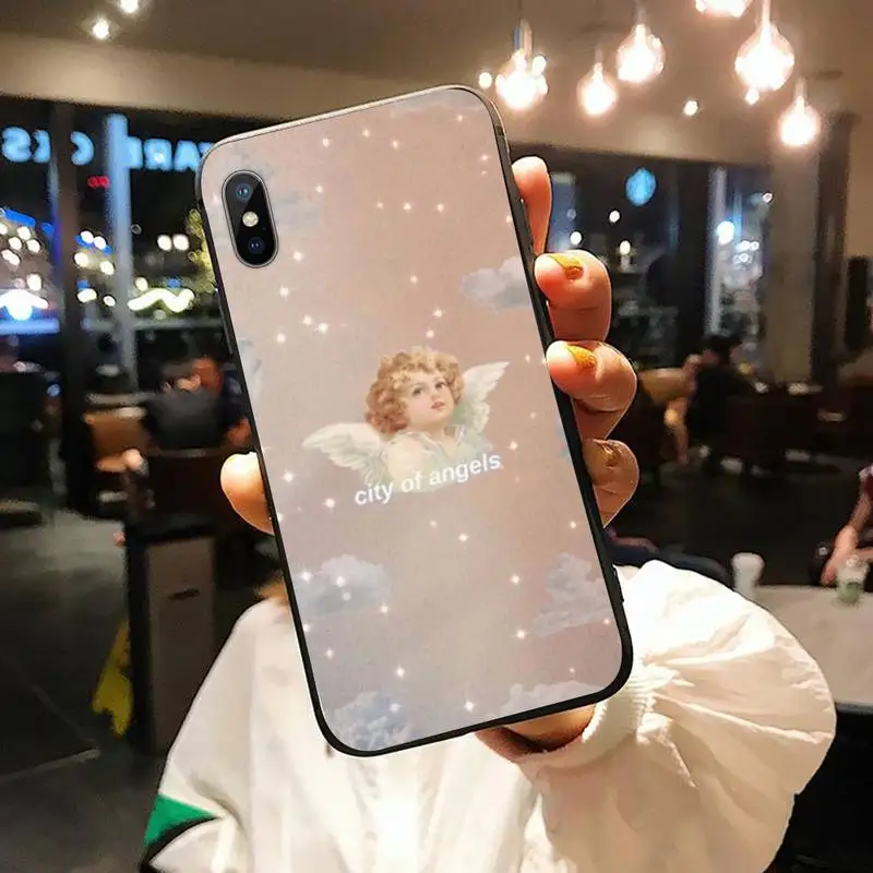 

Art Renaissance angels retro pattern Phone Case for iPhone 11 12 pro XS MAX 8 7 6 6S Plus X 5S SE 2020 XR