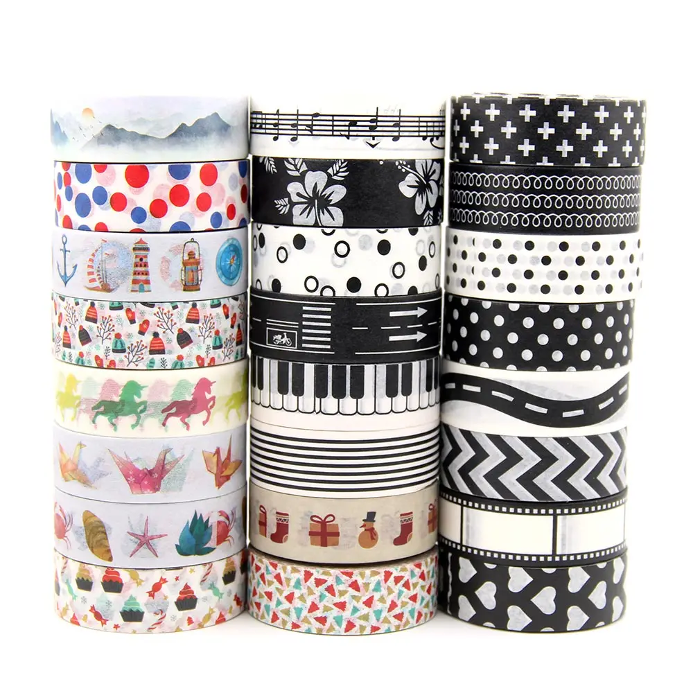 

B400-B426 1Pcs Kawaii Cartoon Decoration Tape Paper Washi Masking Tape Creative Scrapbooking Stationary School Supplies