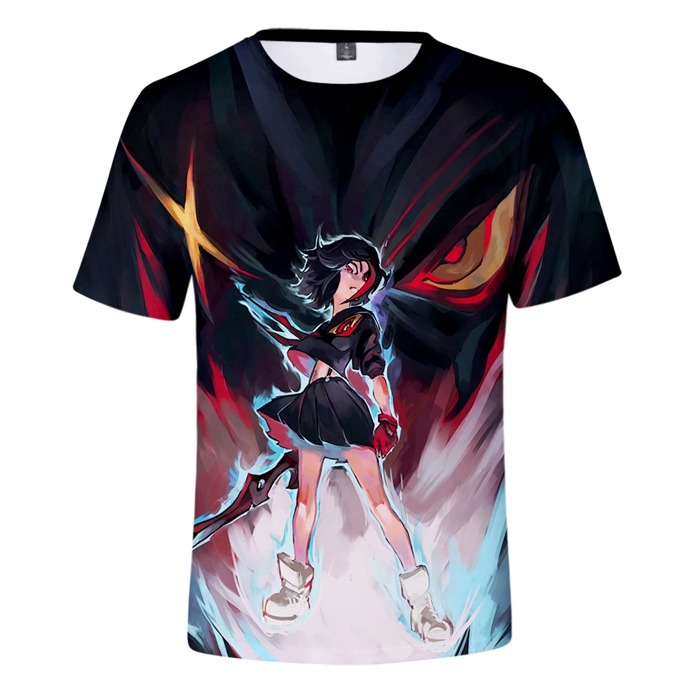 Аниме Kill la Косплэй костюм футболка Сацуки Dakimakura Nendoroid рубашка Красный черный