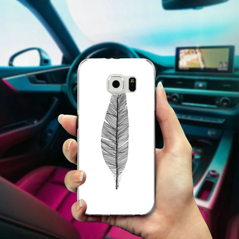 Slim Silicone Soft TPU Mobile Phone Cases for Samsung Galaxy Note 2 3 4 5 8 S3 S4 S5 Mini S6 S7 S8 S9 Edge Plus Feather Pen Diy | Мобильные