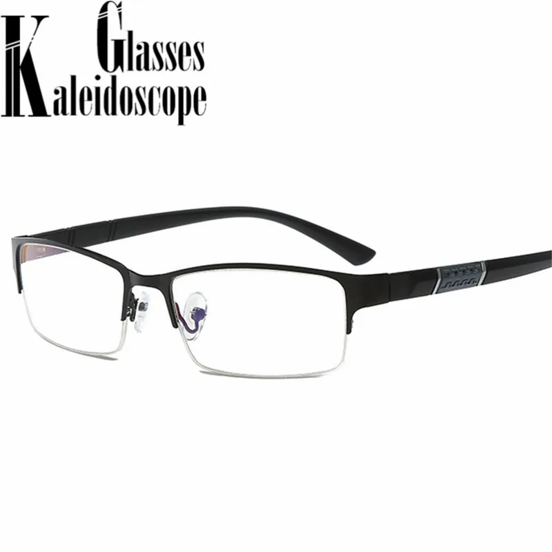 Оправа для очков Мужская/Женская металлическая в полуоправе с защитой от синего