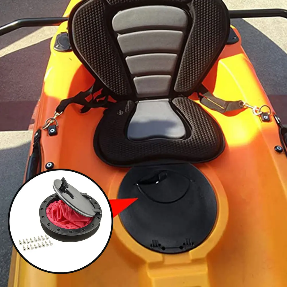 

8/9 Inch Canoe Deck Hatch Cover Boat Deck Plate Cover Waterproof Round For Boat Canoe Kayak Deck Bag And Marine Boat Kayak Canoe