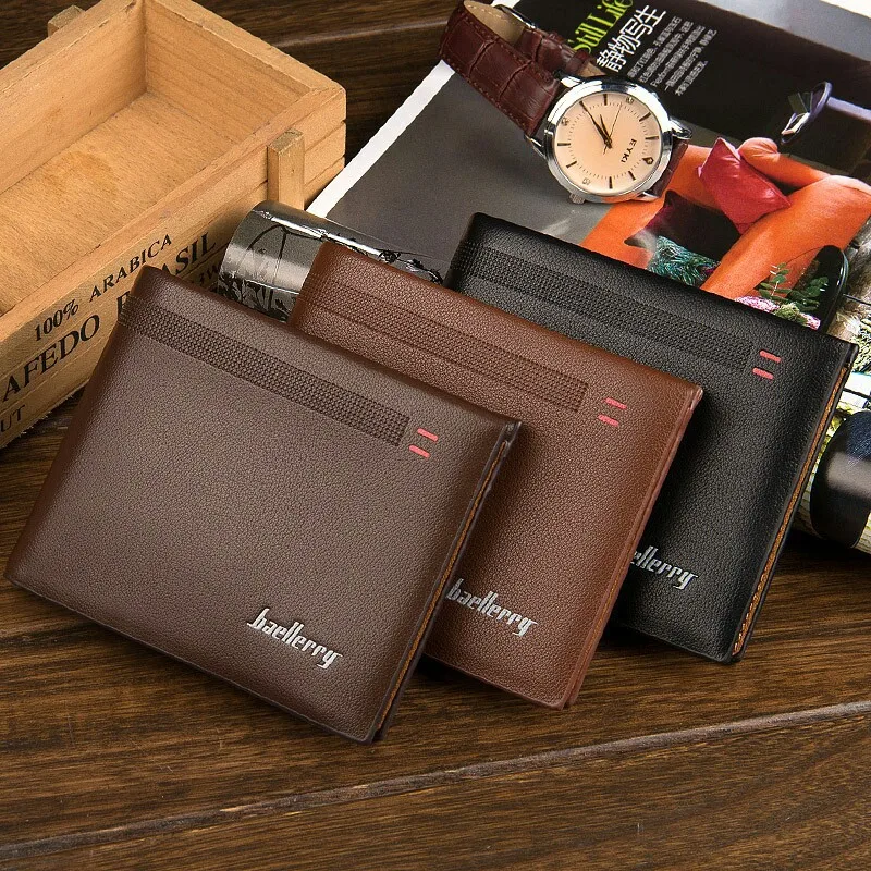 

Новые мужские кошельки Baellerry, держатель для карт, высококачественный мужской кошелек из искусственной кожи, деловые мужские кошельки, тонки...