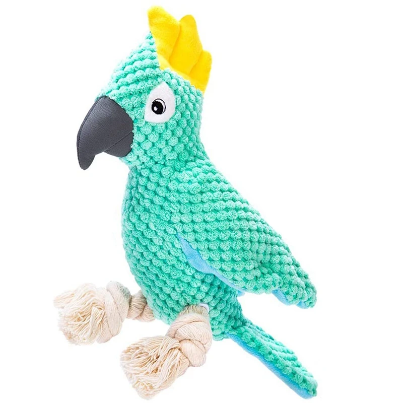 

Stuffed Dog Plush Toys, Crinkle & Squeaky Dog Toys - Durable Tug of War Interactive Dog Chew Toys for Puppy Medium Large