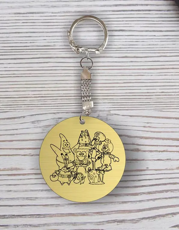 Брелок Губка Боб Квадратные Штаны № 8|Держатель для ключей и органайзер ключей| |