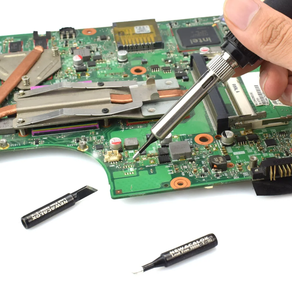 

16pcs Lead-free Soldering Iron Tips Black Metal Welding Tips 900M-T Tools Set