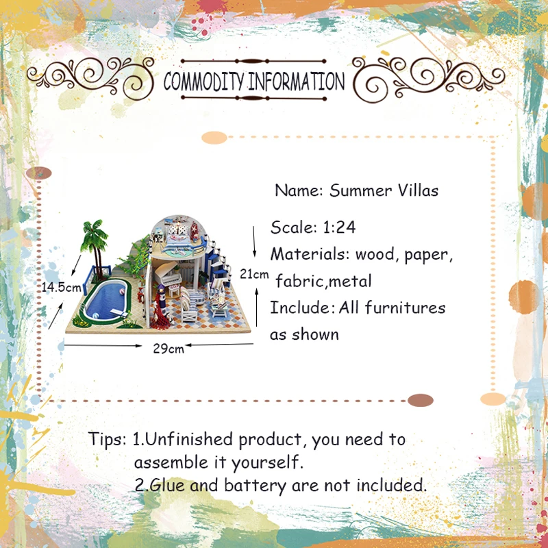 Миниатюрный Кукольный дом с мебелью деревянные миниатюры кукольный домик сделай