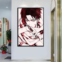 japanese anime poster levi ackerman snk painting modern canvas hd wall art prints modular pictures boys living room home decor