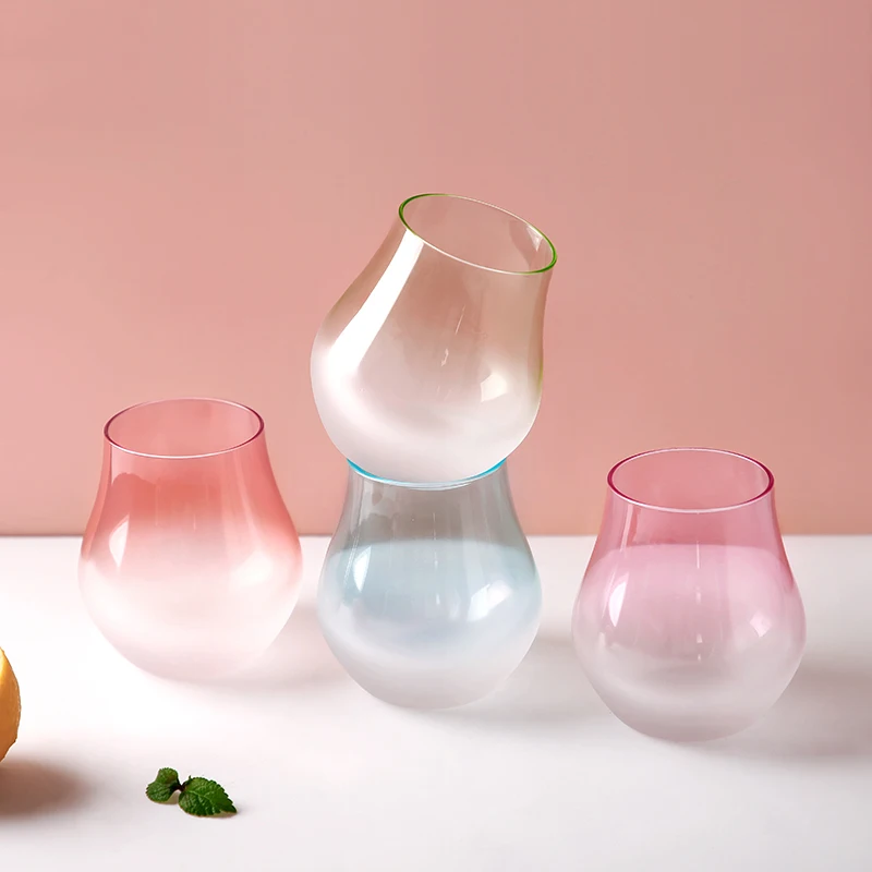 

Creative Matte Pear shape Glass Cup Cute Girl Breakfast Milk Drinkware Personality Frosted tumbler wine cocktail cups