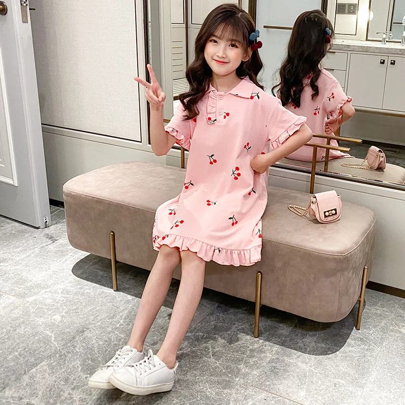 

Girls' dress summer dress 2020 new children's summer big children's polo little girl princess dress