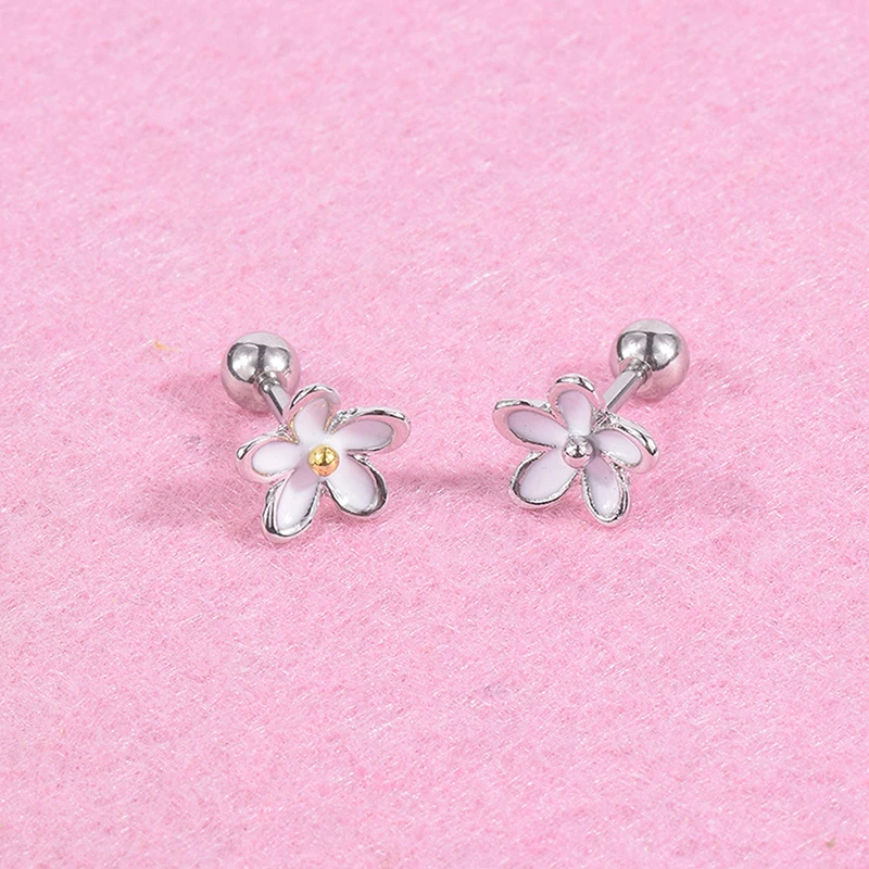 1 шт. цветное кольцо для губ стальное ушей пирсинг хрящей Oreja серьги цветок