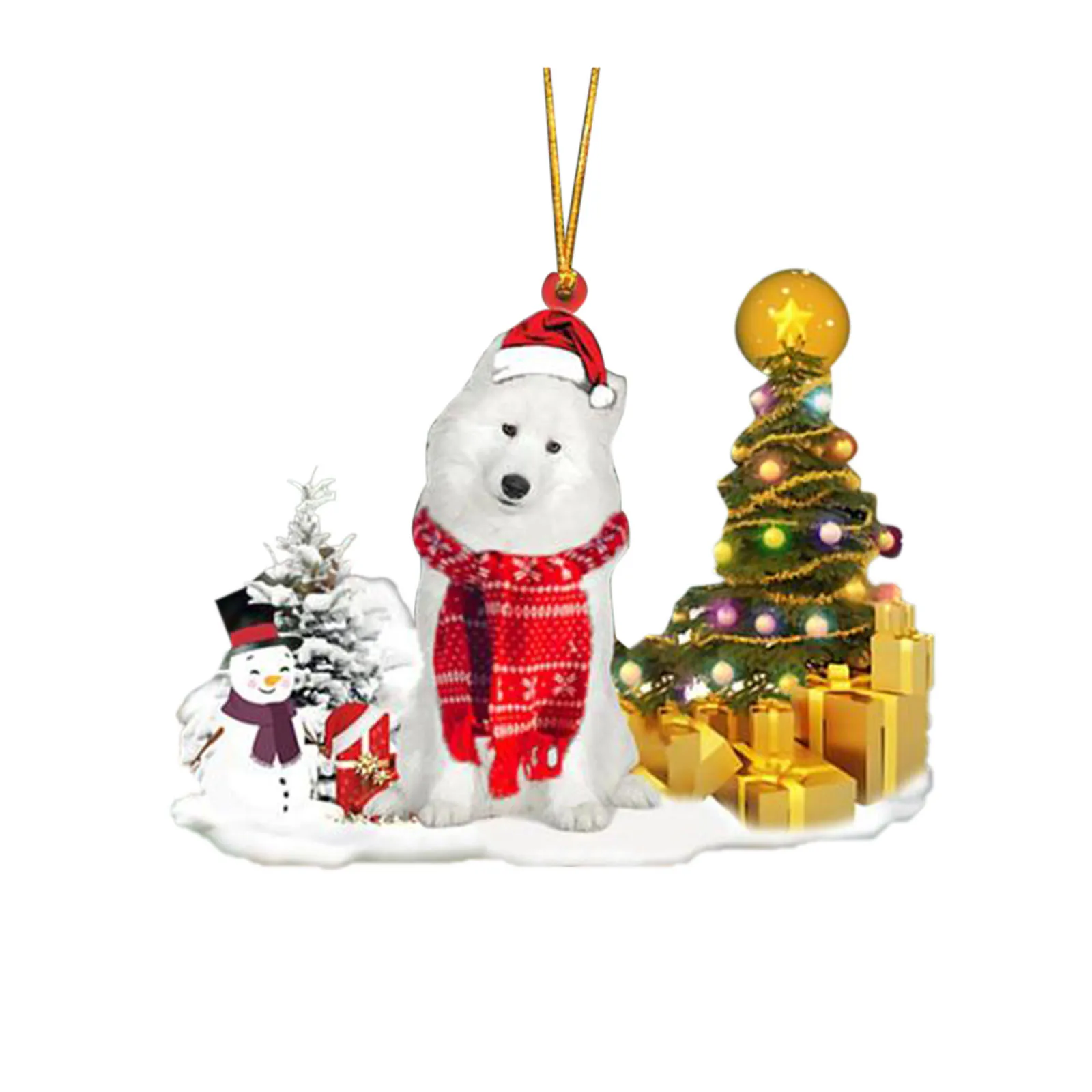 

2021 New Year Christmas DIY Xmas Santa Claus Snowman Tree Pendant Doll Hang Decorations for Home Ornament Navidad Kids Toys
