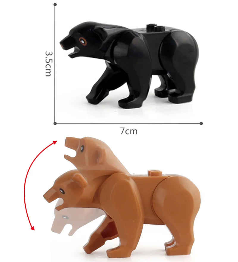 

Duploed Animals Set Building Blocks Figures Dinosaurs Crocodile Elephant Zoo Series DIY Blocks Kids Educational Toys Gifts