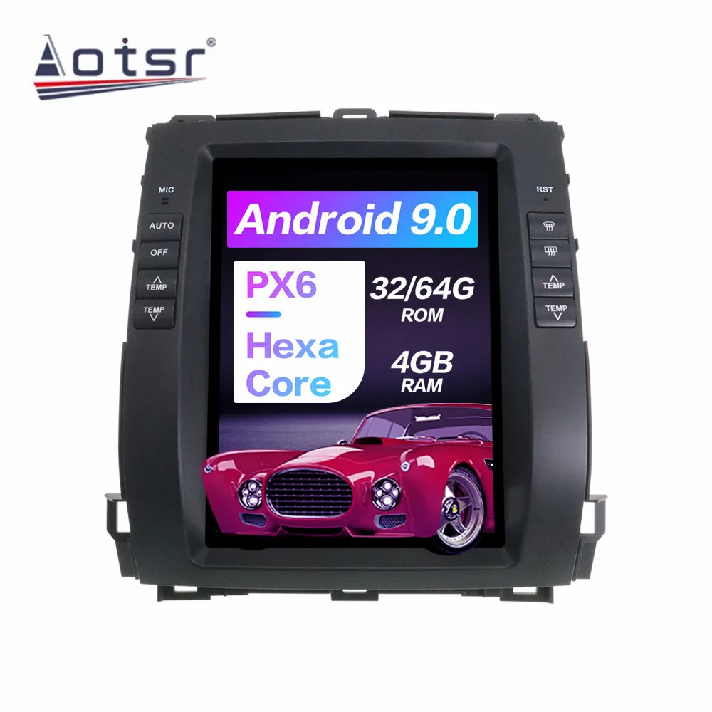 Android 6. 0 4 + 9 0G фонарь для Toyota Prado 128-2002 видеоплеер стерео головное устройство