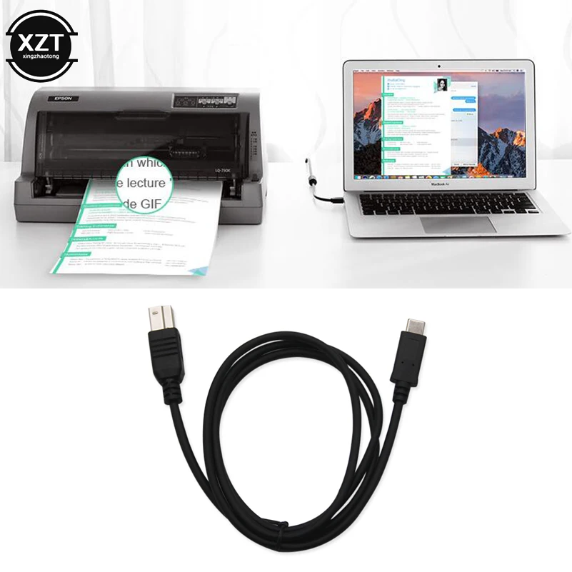 Кабель USB-C/USB 3.0 B для передачи данных 10 Гбит/с телефона MacBook ноутбука принтера