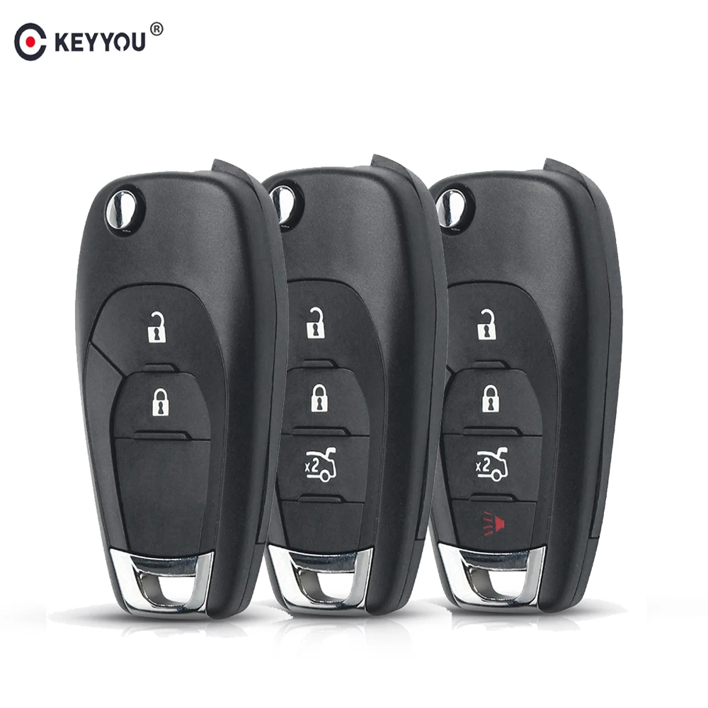 KEYYOU 2/3/4 Button Flip Folding Remote Car Key Shell Fob Case For Chevrolet Cruze Aveo Malibu Chevy Auto Uncut Blade | Автомобили и