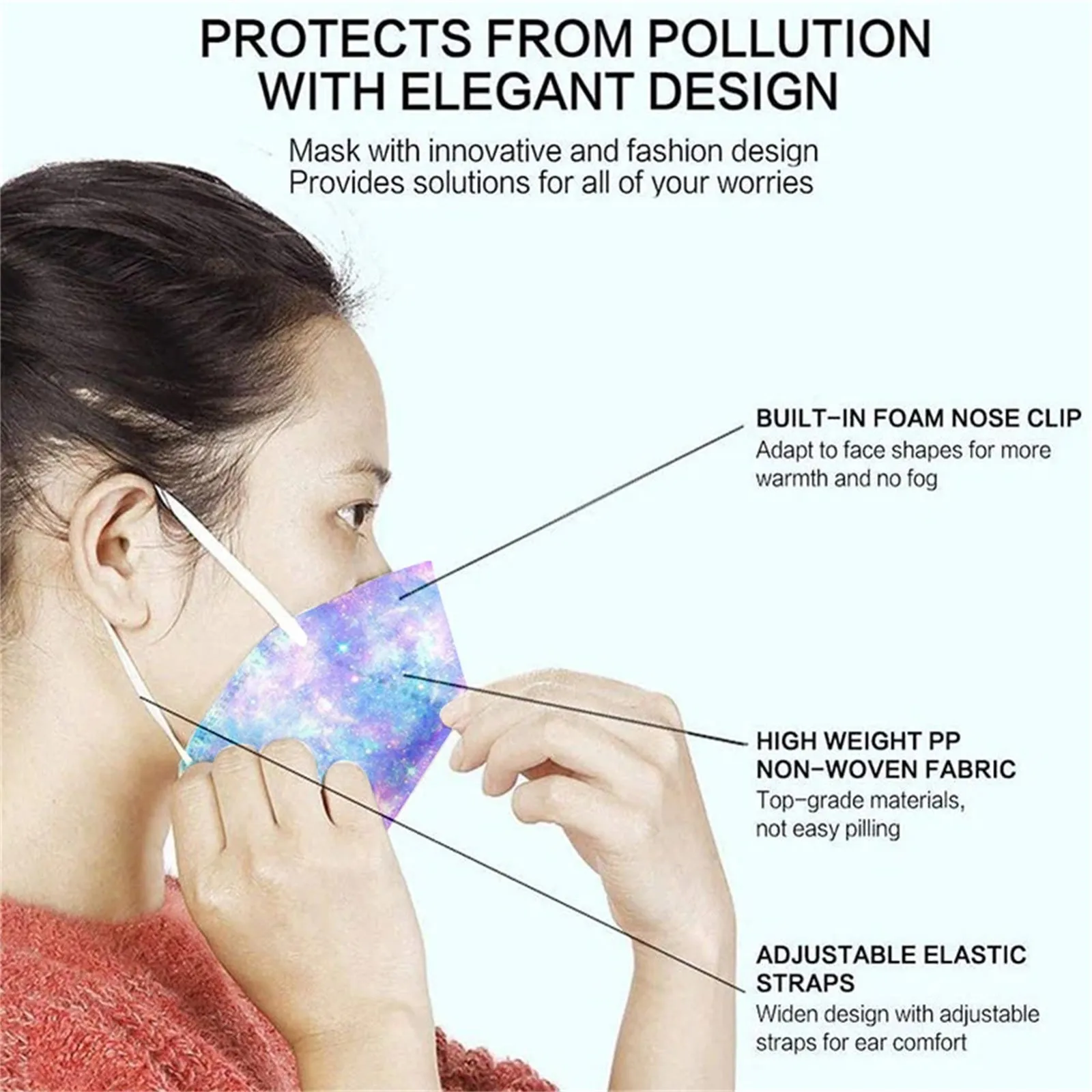 

2-10 Years Old Mscara Mondmasker Fast delivery Masque Headband 3D Disposable Protective Mask For Children 50PCS Maske