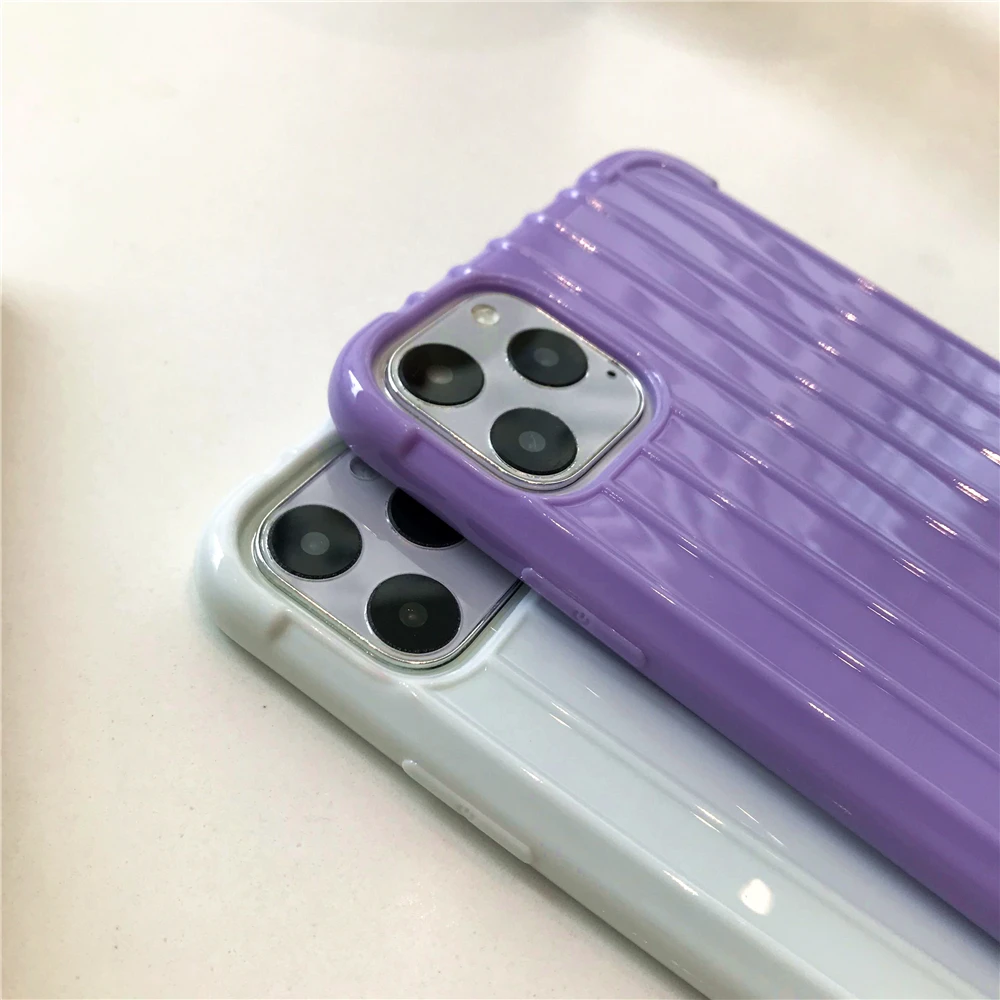 Яркий глянцевый противоударный 3D чехол для багажника из ТПУ iphone 11 Pro MAX XS XR X SE 5 5S 6 6s
