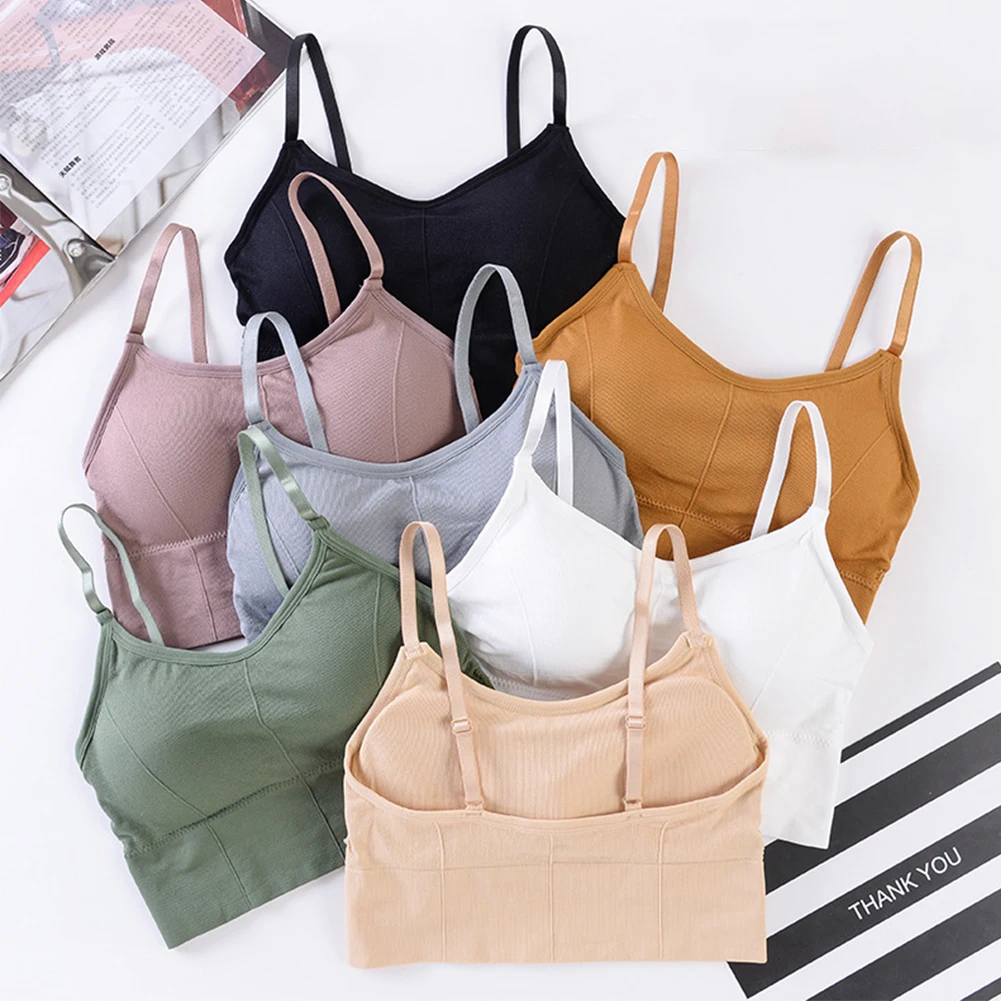 

Women's Sports Bra Breathable Sweat-Wicking Lingerie Seamless Wire-Free Bras with Removable Pads Fitness Yoga Gym Sports Bra