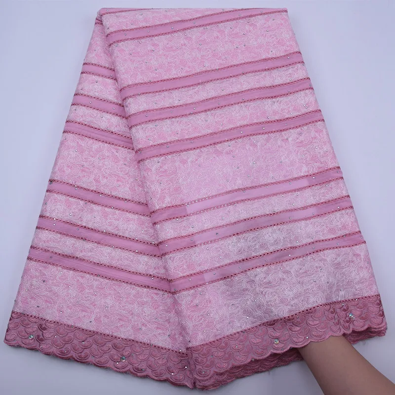 High Quality Cotton African Lace Fabric Swiss Voile Switzerland embroidery with Stone Dry 2020 Nigerian Wedding | Дом и сад