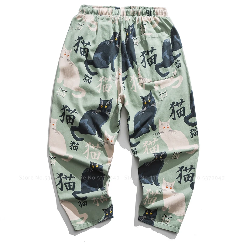 

Man Printed Summer Vintage Casual Pants Mans Chinese Style Oversize Harajuku Thin Pants 2020 Male Summer Bottoms