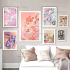 Алмазная живопись 5d сделай сам, Красочные абстрактные акриловые современные постеры в скандинавском стиле, Алмазная мозаика, вышивка крестиком, домашний декор, подарок