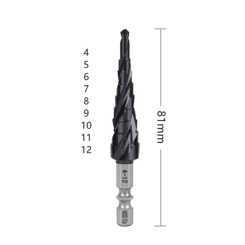 Versery ступенчатые сверла HSS Co M35 3 канавки