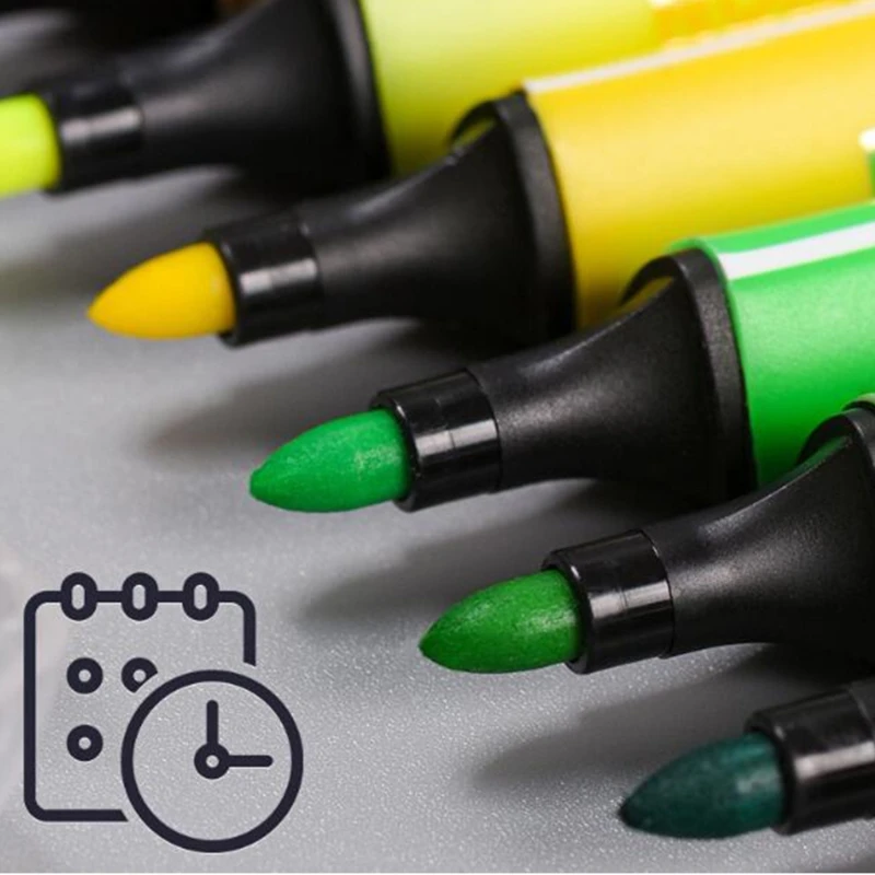 

12/18/24/36Pcs Washable Art Marker Pens Set Assorted Colors Drawing Brush Fine Tip Watercolor Pen for Coloring Sketching