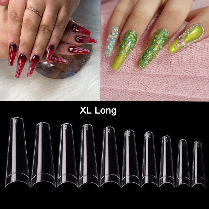 

XL длинный 550 шт./пакет французский Ложные акриловый Фрезер для ногтей cо шлифовальными советы и изображением героев мультфильмов советы гро...