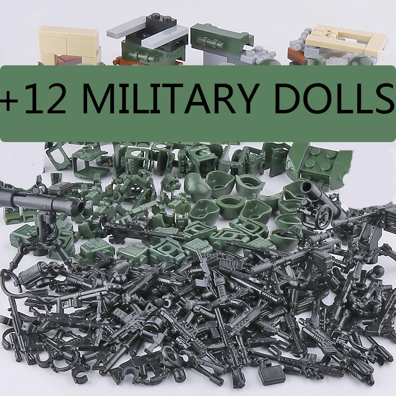12 шт. Детский конструктор солдаты|Блочные конструкторы| |