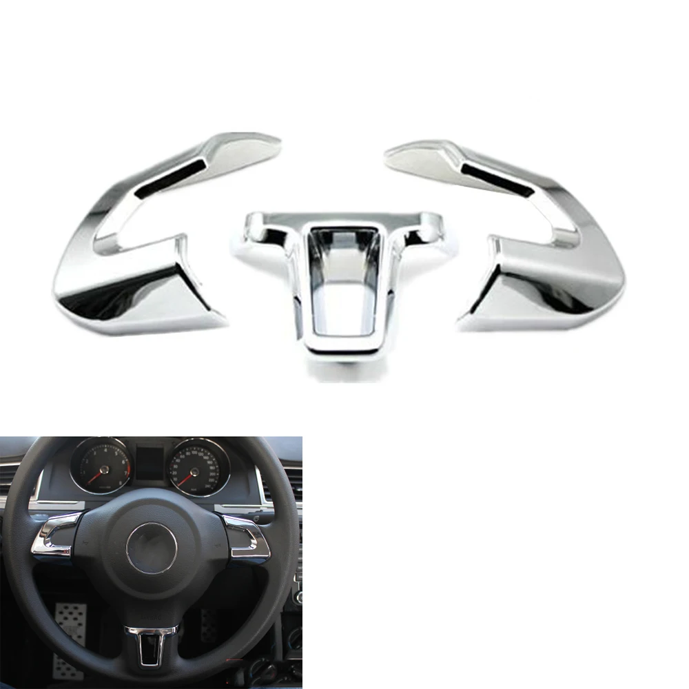 

Car Steering Wheel Decoration Cover Frame Panel Styling Trim for Volkswagen VW GOLF 6 POLO JETTA MK5 MK6 Bora Sagitar 2010-2013