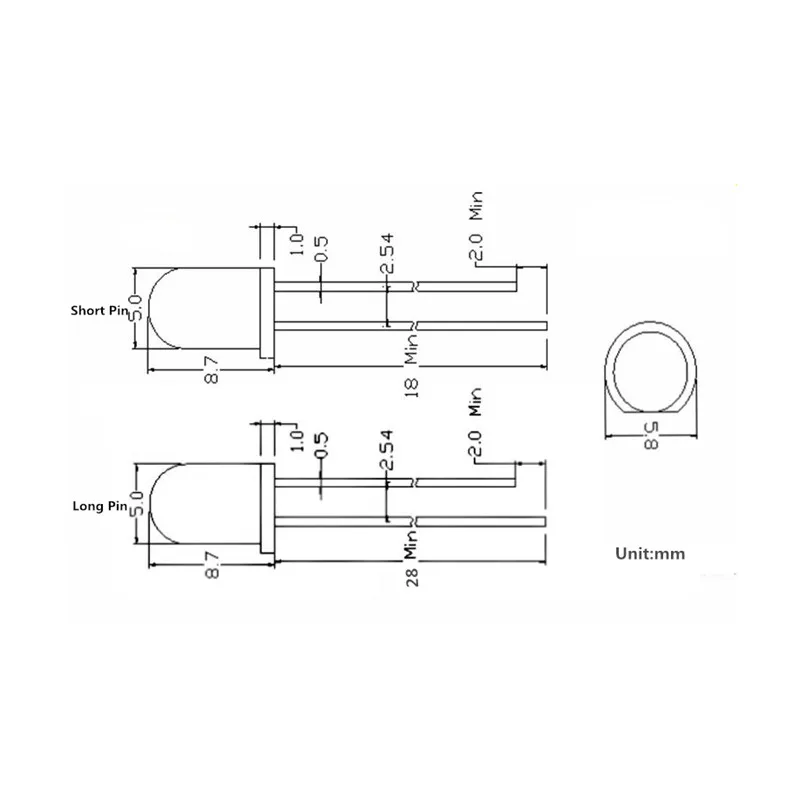 Светодиодные бусины 3 мм F3 с круглой головкой красный зеленый синий желтый