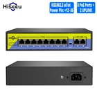 Hiseeu 48 в 8 портов POE коммутатор с Ethernet 10100 Мбитс IEEE 802,3 afat для IP-камерыстандартной системы камерыбеспроводной AP ft