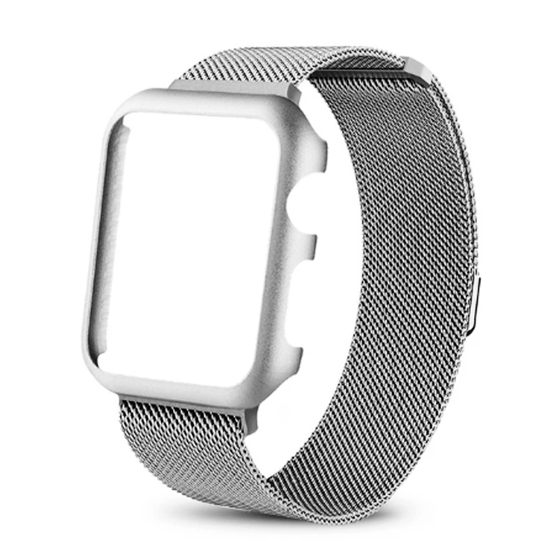 Корпус и ремешок для часов, Миланская петля, ремешок для apple watch группа 4 44 мм, 42 мм, браслет из нержавеющей стали ремешок для наручных часов iwatch серии 4/3/2/1 40 мм, 38 мм