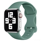 Ремешок для Apple Watch 7 6 5 4 3 2 1 38 мм 42 мм, резиновый браслет для iWatch 7 6 SE 41 мм 45 мм 40 мм 44 мм
