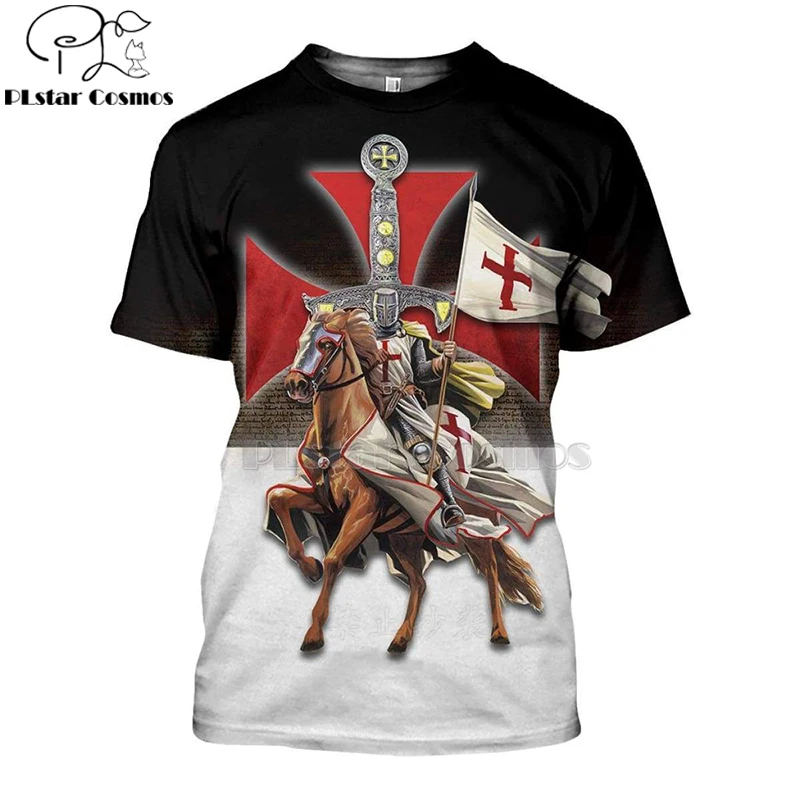 Футболка с коротким рукавом PLstar Cosmos футболка 3d принтом Рыцаря тамплиера Осень