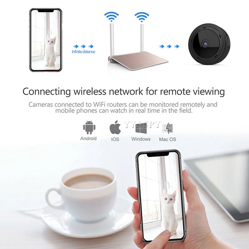 Wifi мини-камера Espia 1080P Магнитный корпус 8 шт. датчик движения ночного видения HD видео пульт Микро IP Cam поддержка Скрытая TF карта