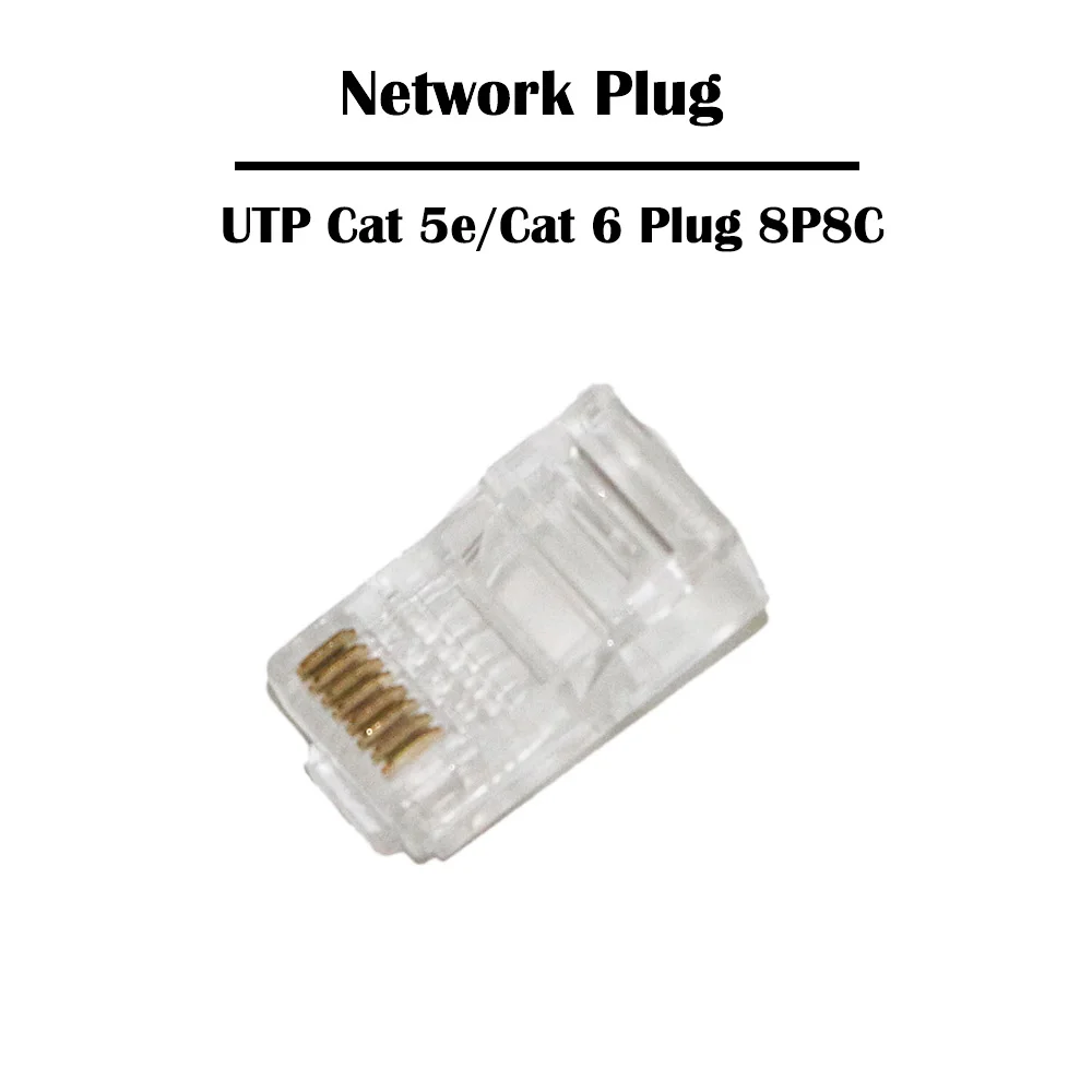 Сетевой разъем UTP Cat 5e/Cat 6 RJ 45 10 шт./20 шт./50 шт. 8P8C LAN Fluke прошедший 1U позолота|network mp|plug