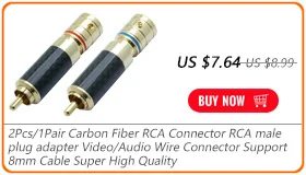 2 шт./1 пара позолоченный RCA разъем RCA штекер адаптер видео/аудио провода разъем Поддержка 6 мм кабель черный и красный супер быстрый