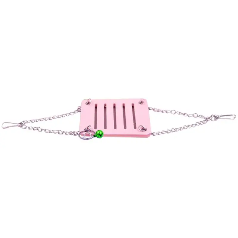 

Pet Hamster Swing Toy Funny Plastic Hamsters Hanging Swing With Bells Small Animal Squirrel Rat Guinea Pig Cage Toy Accessories
