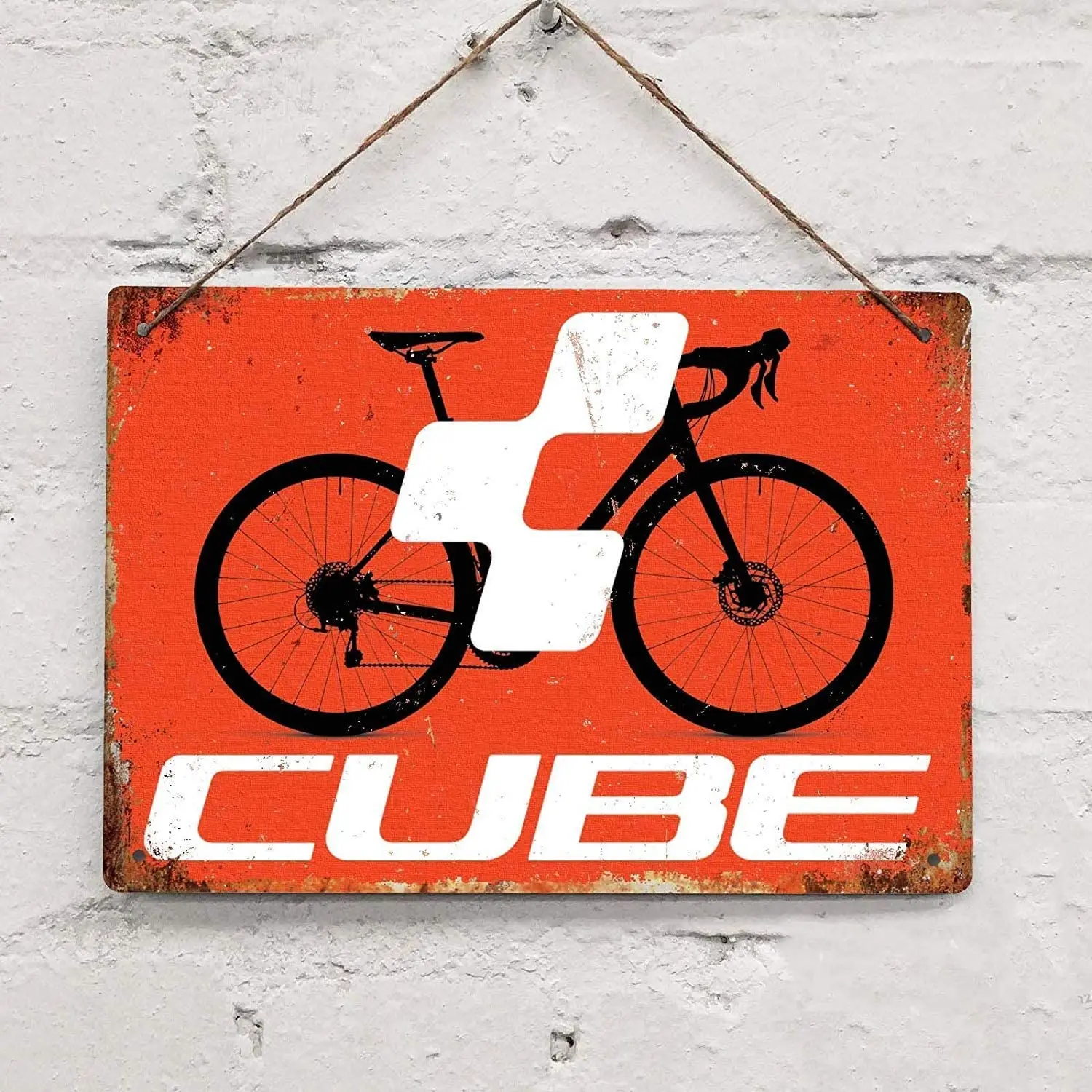 

Tin Sign Iron Painting Cube Bike Cycling Vintage Tin Sign Metal Decor Metal Sign Wall Metal Tin Sign 8X12 inches