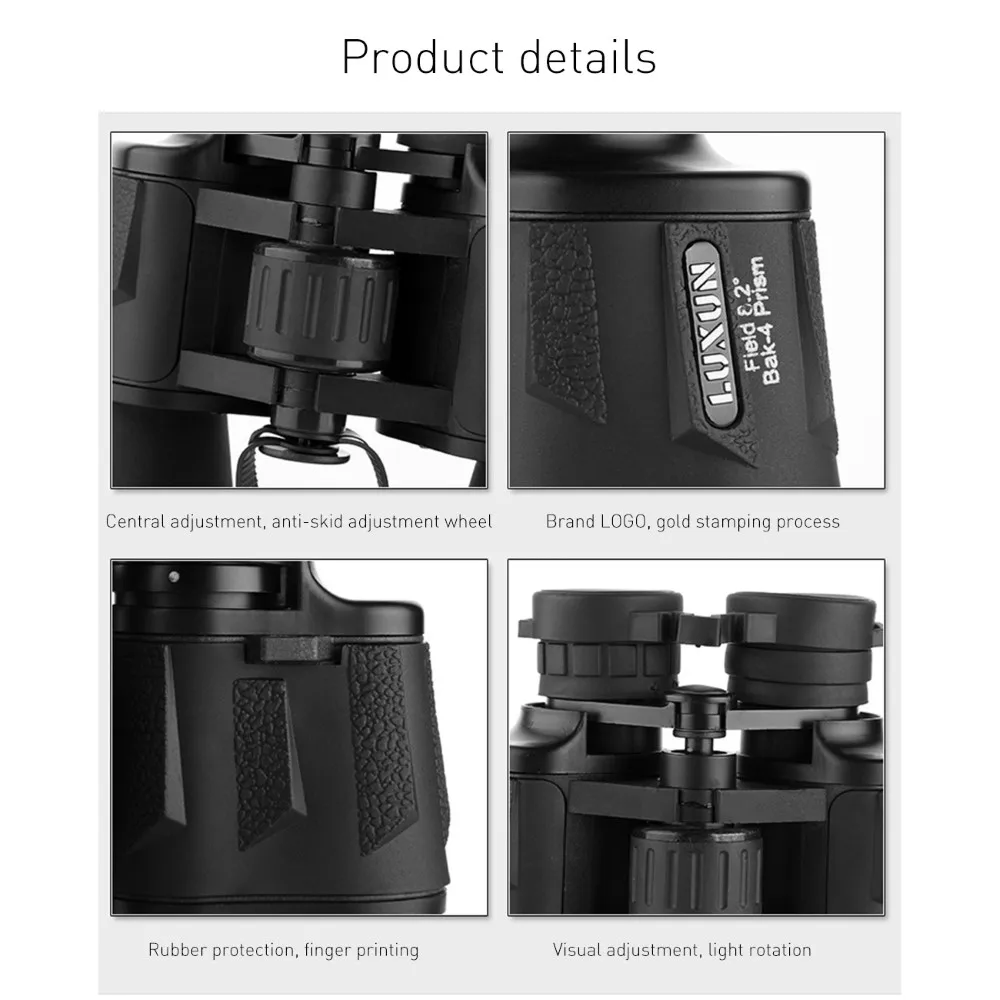

Luxun 20x50 High Maginification Zoom Porro Binocular HD Powerful Optical Telescope Wide Angle for Outdoor Hunting