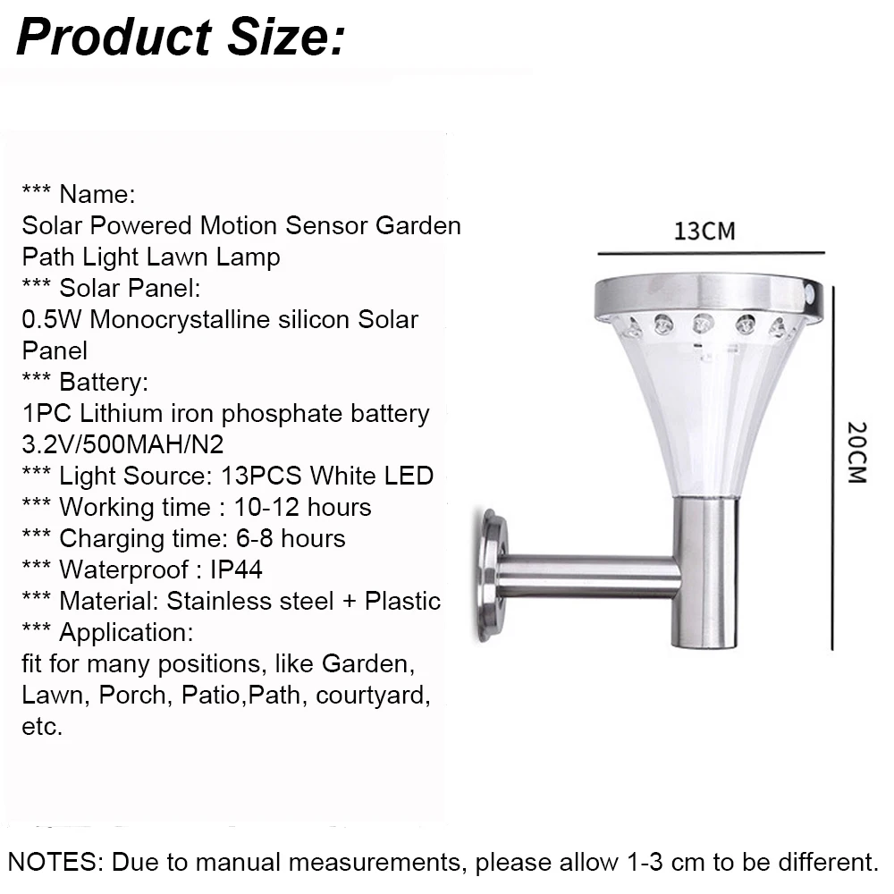 Современная настенная лампа на солнечной батарее уличный водонепроницаемый